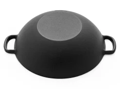 ORYOKI Gusseisentöpfe|Gusseisenpfannen*Wok Pfanne / Topf, Gusseisen mit Deckel, 2 Größen